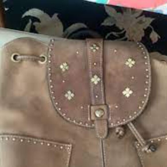 NWT Patricia Nash Burnished Suede Leather Vasto Backpack display picture 1